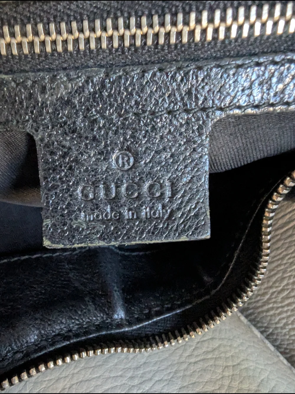 Gucci Black Crescent Bamboo-Handle Shoulder Bag